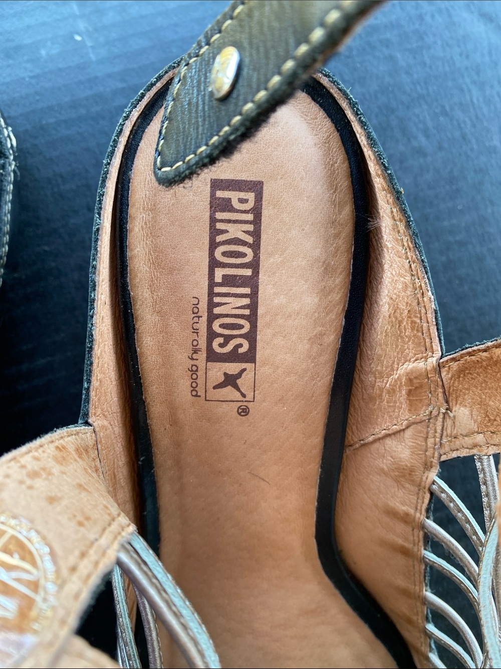 PIKOLINOS Black Leather Strappy Slingback Sandals - Picture 13 of 13